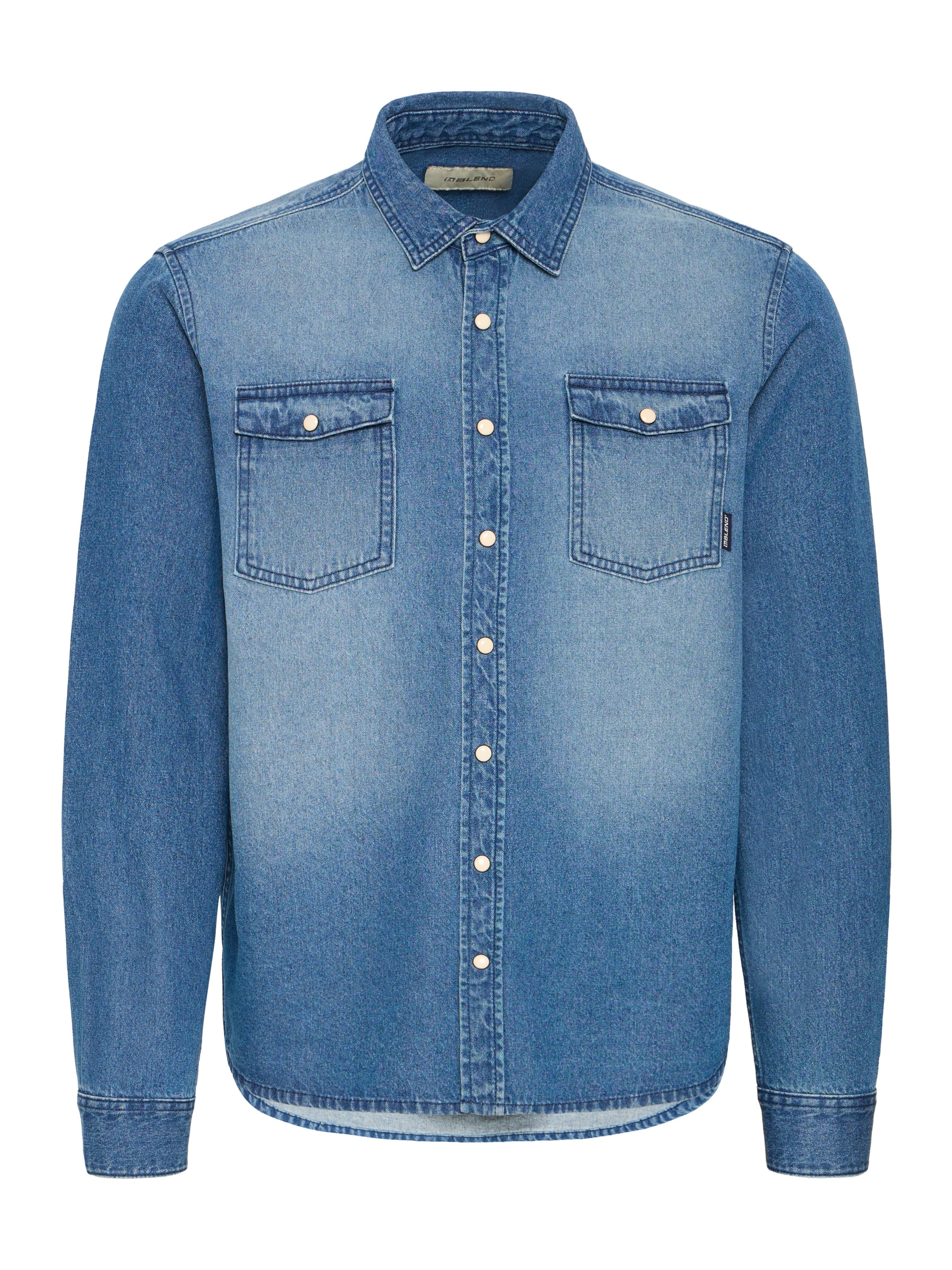 BLEND Regular fit Button Up Shirt 'BHDARGO' in Blue: front