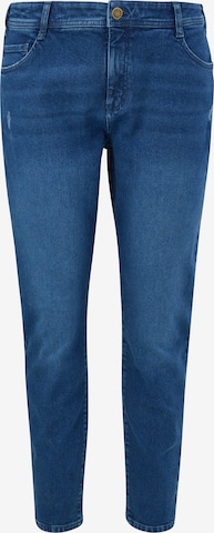 TRIANGLE Slimfit Jeans in Blauw: voorkant