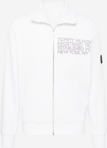 TOMMY HILFIGER Zip-Up Hoodie in White: front