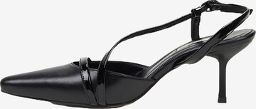 Desa - Zapatos destalonado en negro: frente