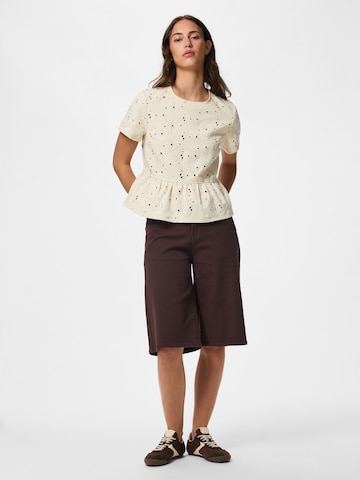 PIECES Bluse 'PCElla' i beige