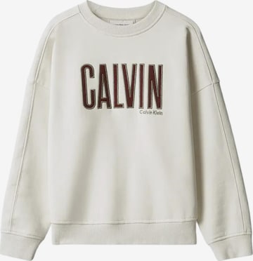 Sweat Calvin Klein Kids en blanc : devant