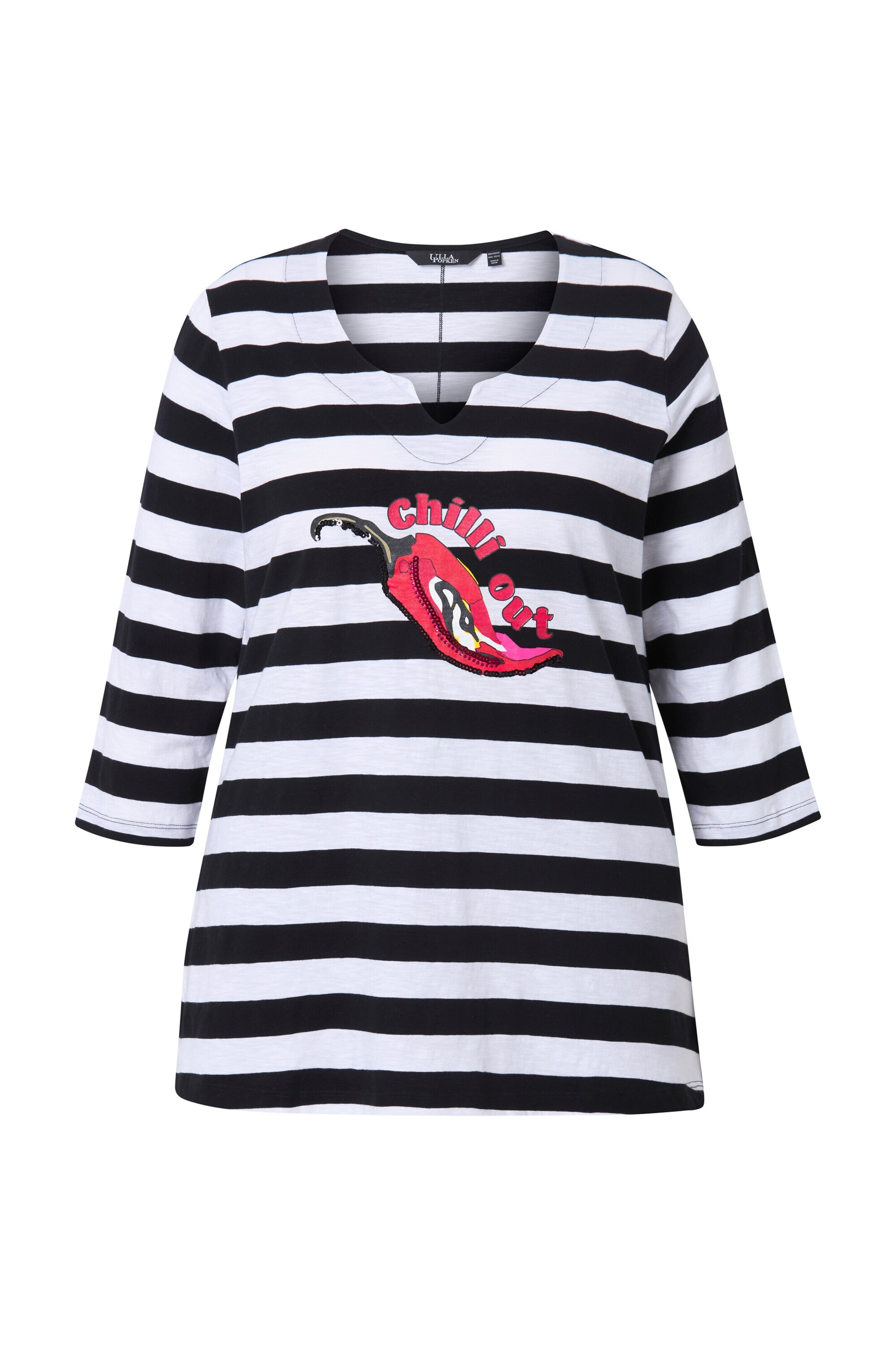 Ulla Popken Shirt in Schwarz: Vorderseite