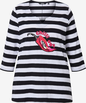 Ulla Popken Shirt in Schwarz: Vorderseite