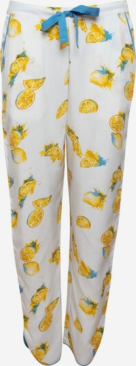Cyberjammies Pantalon de pyjama 'Phoebe' en bleu ciel / citron vert / olive / blanc, Vue avec produit