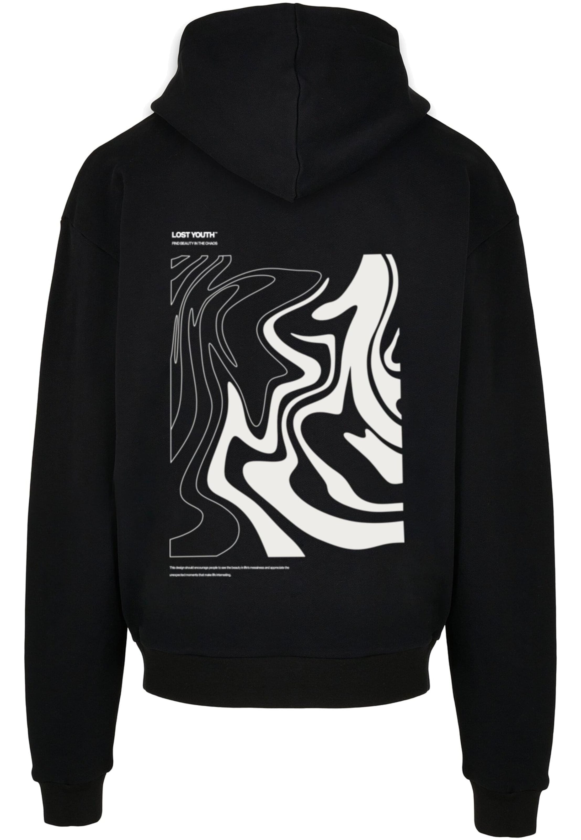 Lost Youth Mikina 'Chaos' – černá: přední strana