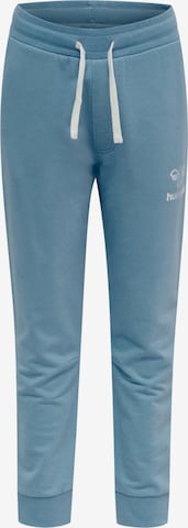 Hummel Tapered Pants in Blue: front