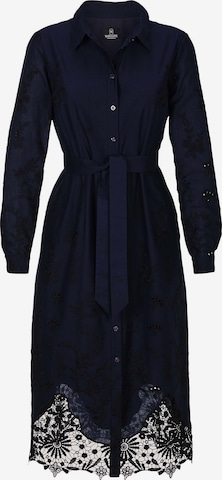 Robe-chemise MADELEINE en bleu : devant