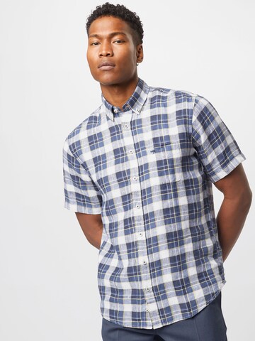 FYNCH-HATTON Regular fit Button Up Shirt in Blue: front