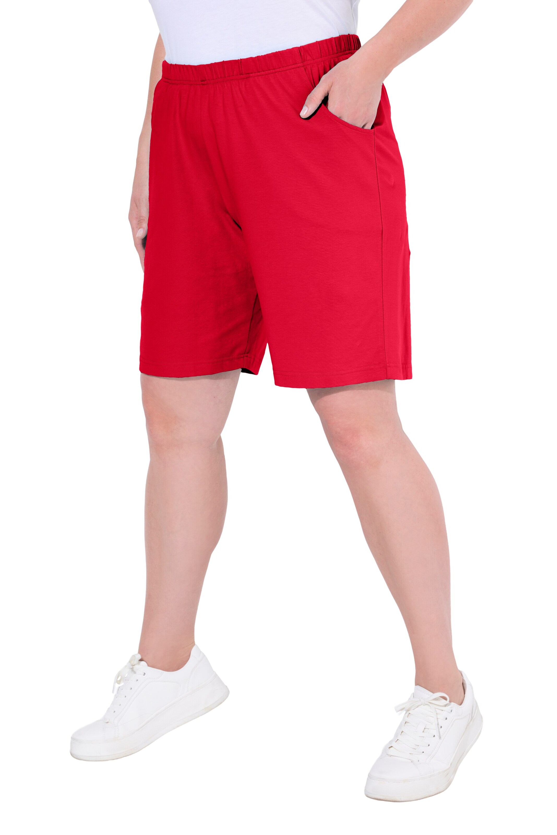Ulla Popken Regular Hose in Rot: Vorderseite
