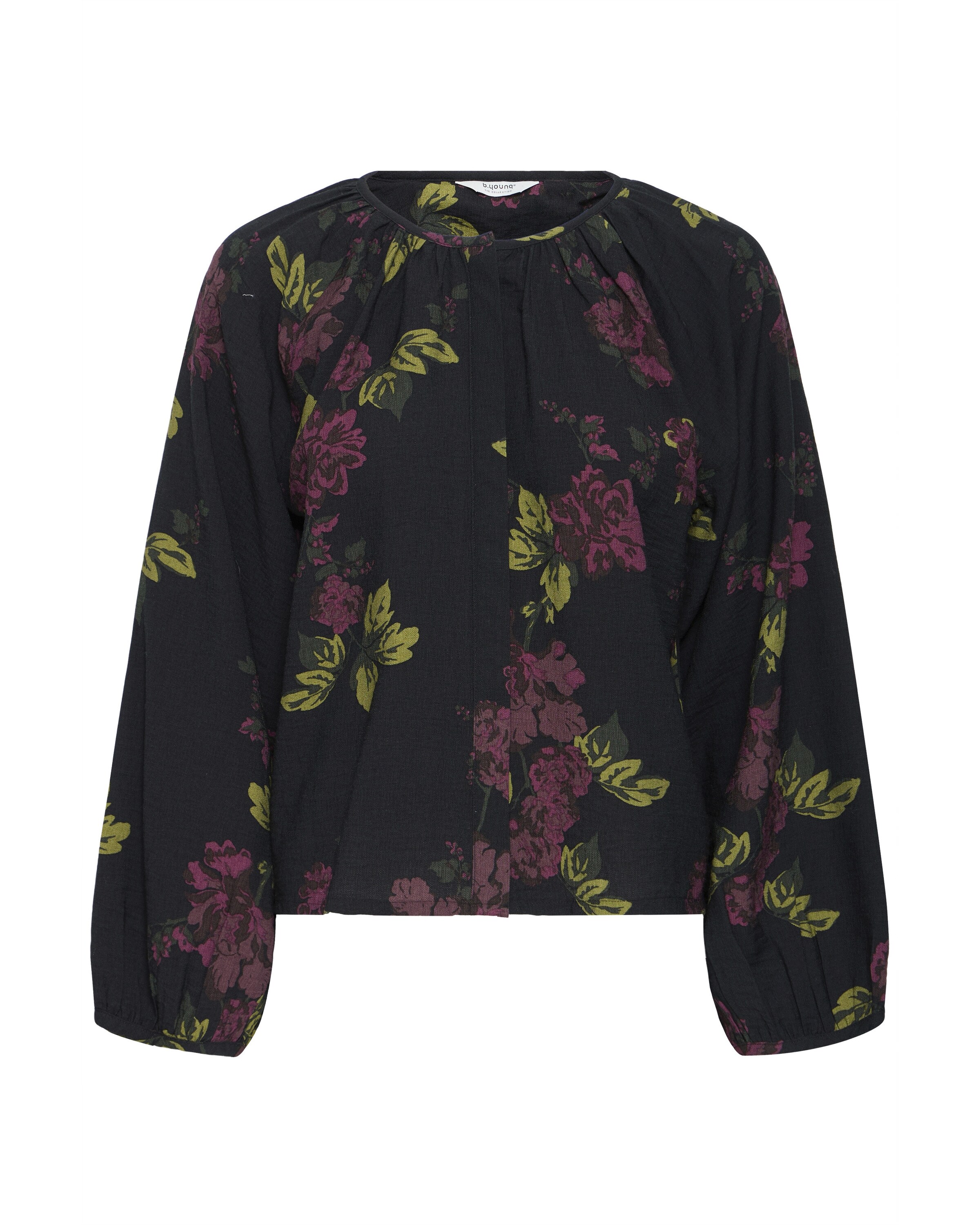 b.young Bluse 'JANIA ' i XS i grøn / lyserød / sort, Produktvisning
