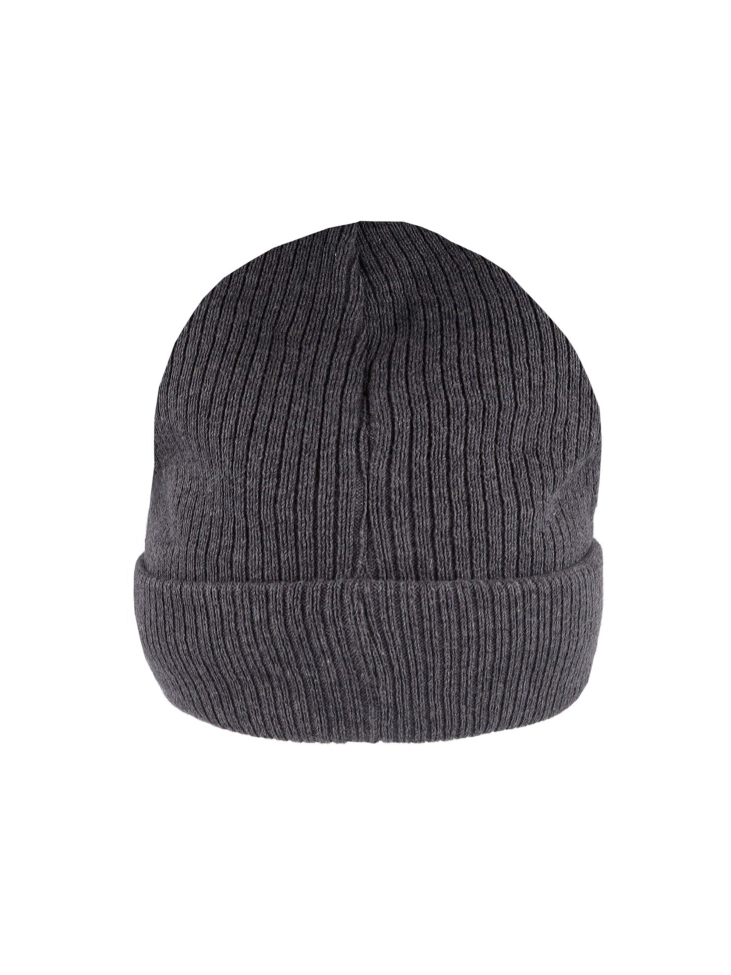 MAXIMO Beanie 'GOTS MINI-Mütze, Rippe Umschlagrand, Baumwollfleecefutter' in Grey