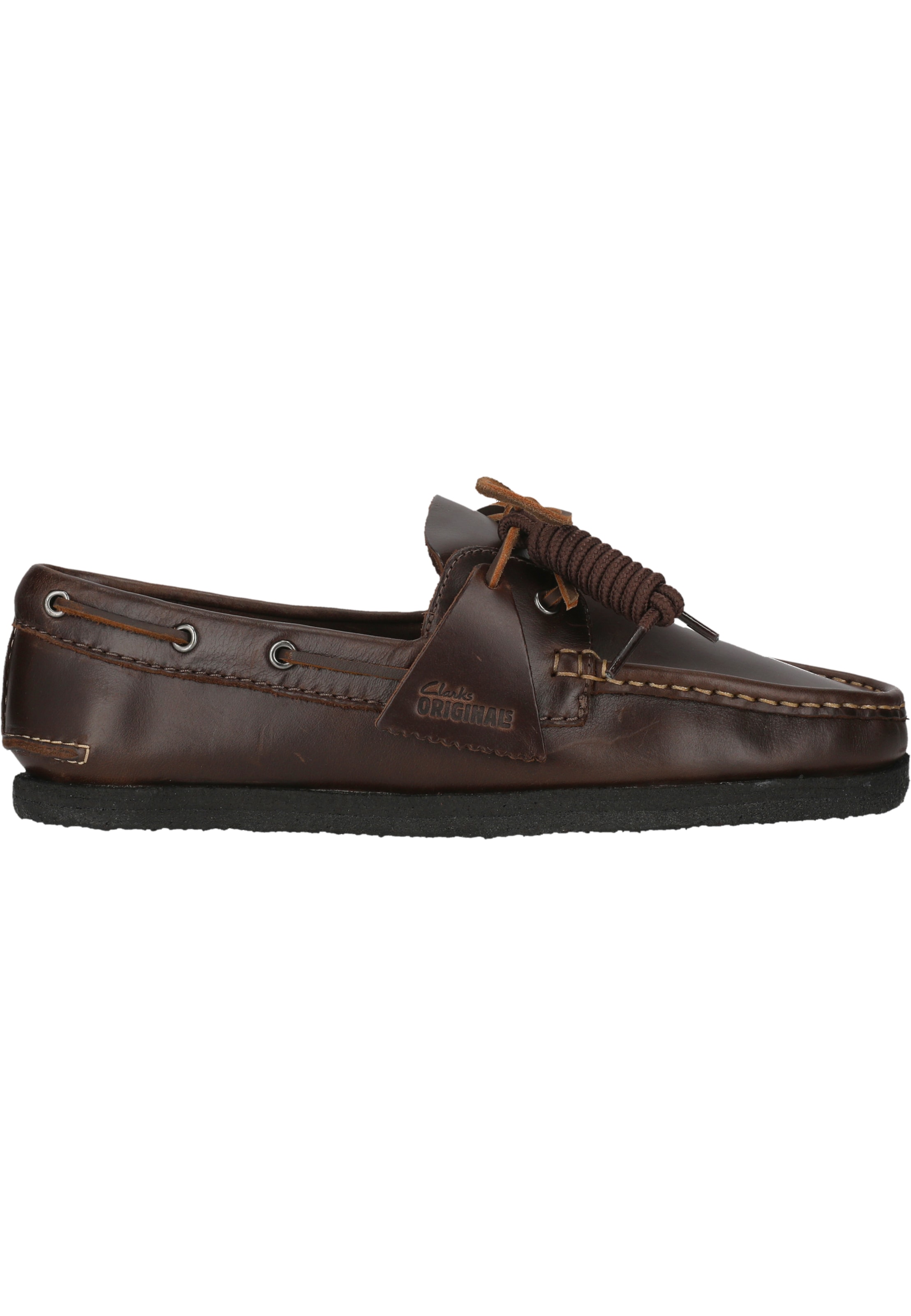 CLARKS Lace-up shoe 'Godney Boat' in Brown