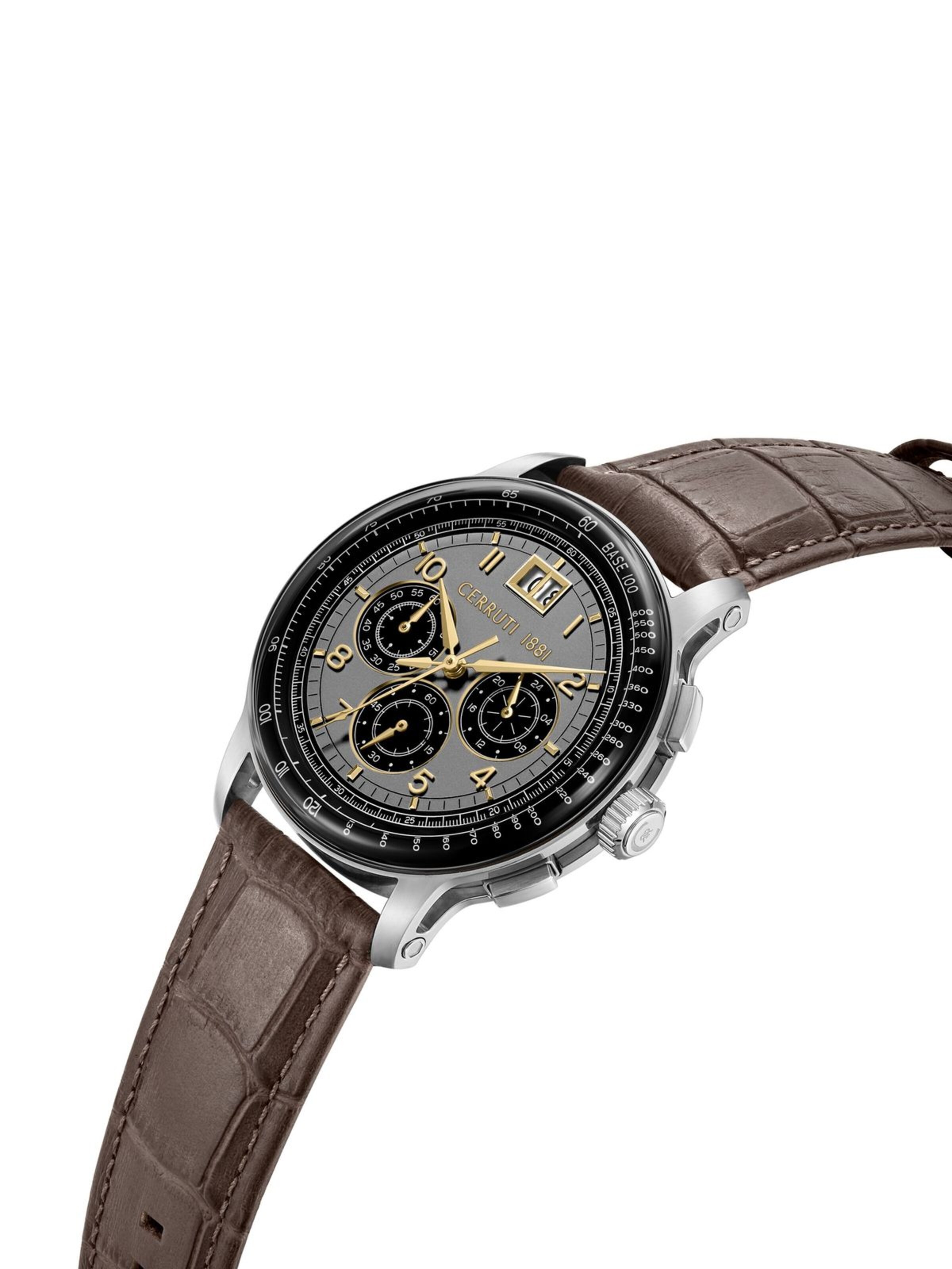 Montre à affichage analogique CERRUTI 1881 en marron