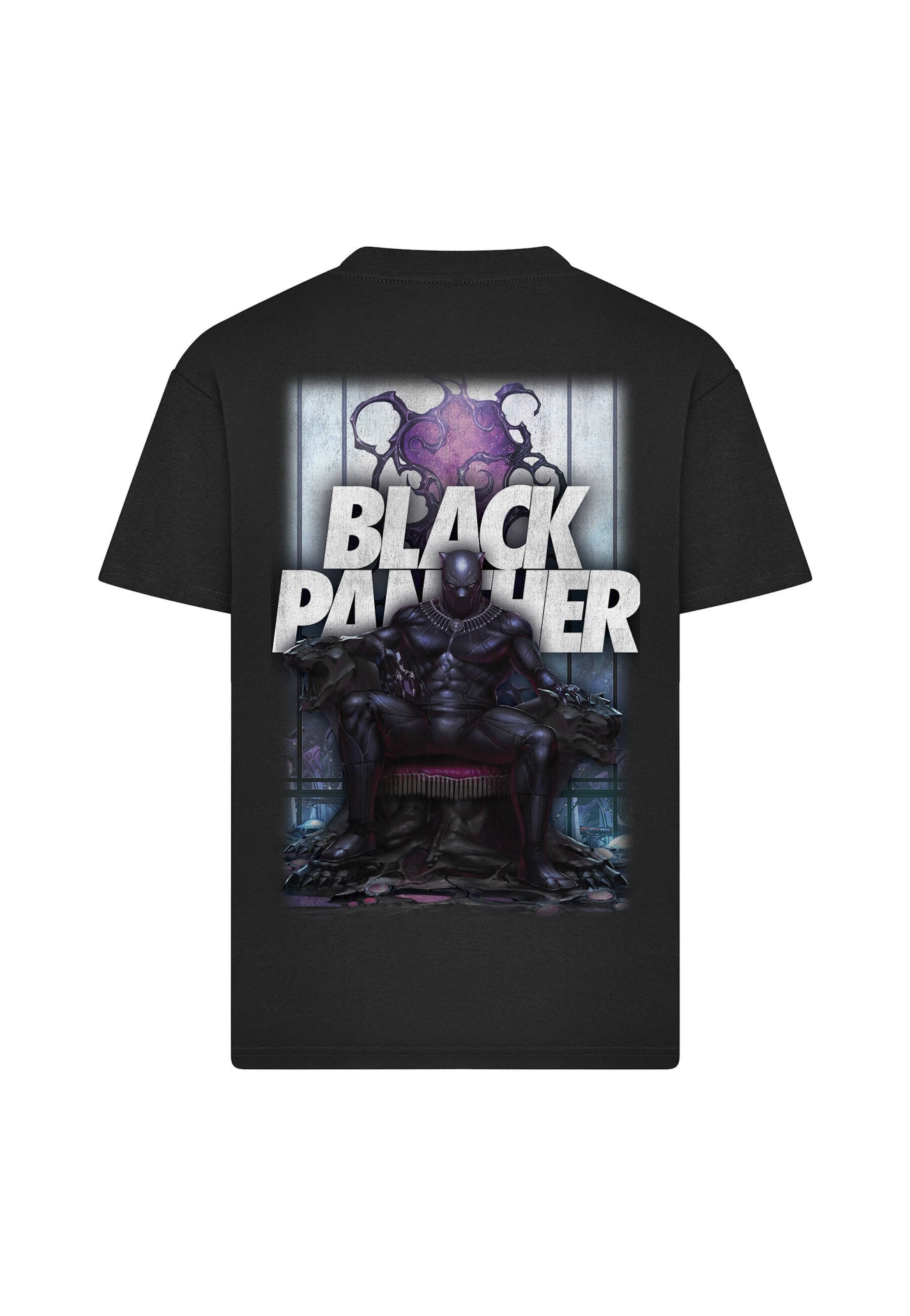 Merchcode Shirt 'Marvel Black Panther' in Zwart: terug