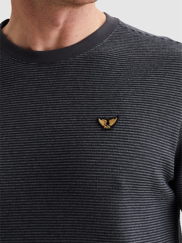 PME Legend Paita 'T-shirt with two-tone stripe pattern and texture' värissä harmaa