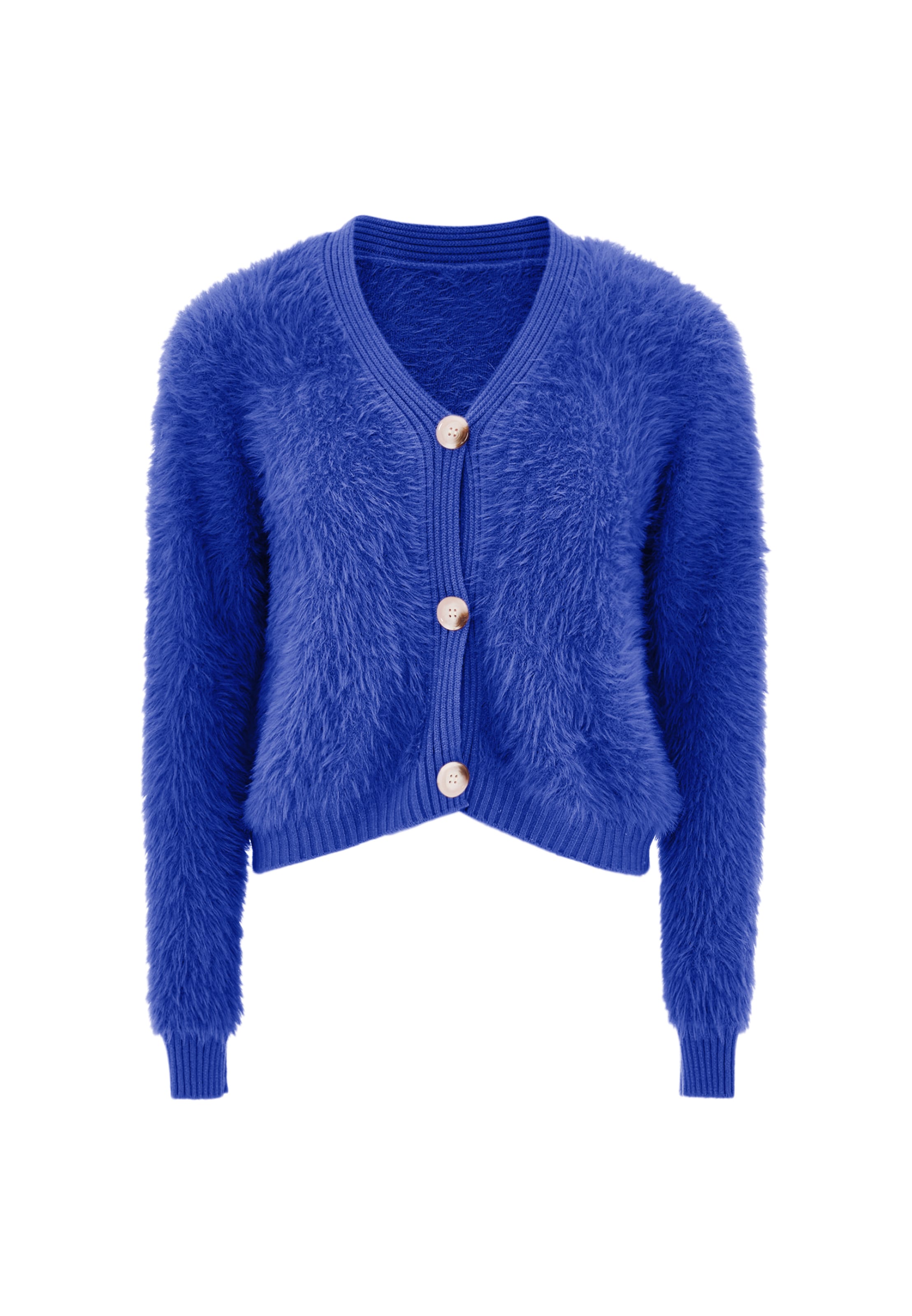 Poomi Strickjacke in Blau: Vorderseite