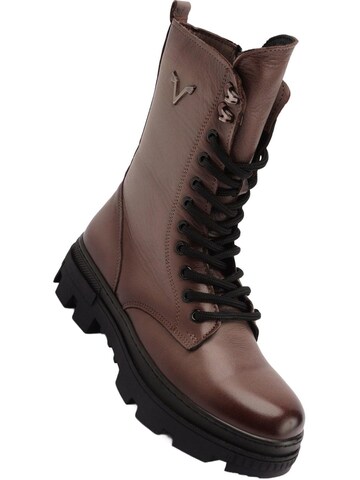 Limoya Lace-Up Boots 'Sanela' in Brown: front