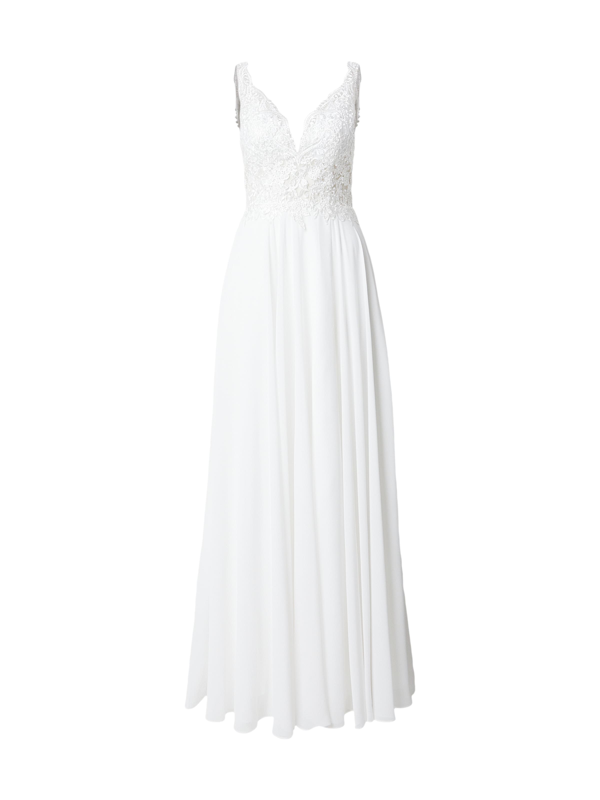 mascara Evening Dress in Beige: front