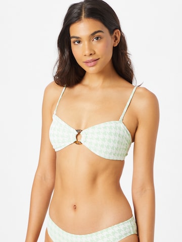 ROXY Bikini Top 'CHECK IT' in Green: front