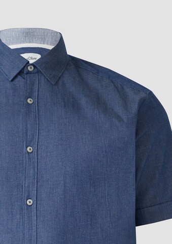 s.Oliver Men Big Sizes Regular Fit Hemd in Blau