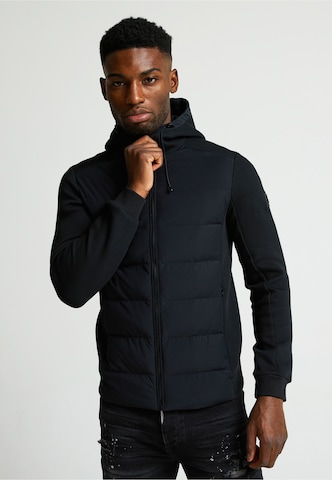 Alessandro Zavetti COLLOVATI HOODED HYBRID JACKET ' ' in Schwarz: Vorderseite