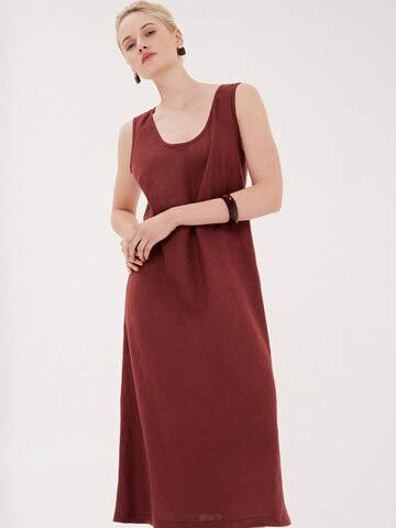 Robe d’été 'Ines' AmourLinen en rouge