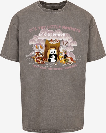 F4NT4STIC Shirt 'Heroes of Childhood Tao Tao Childhood Memories' in Grijs: voorkant