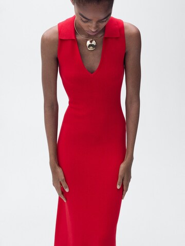 MANGO Knit dress 'MOISO' in Red