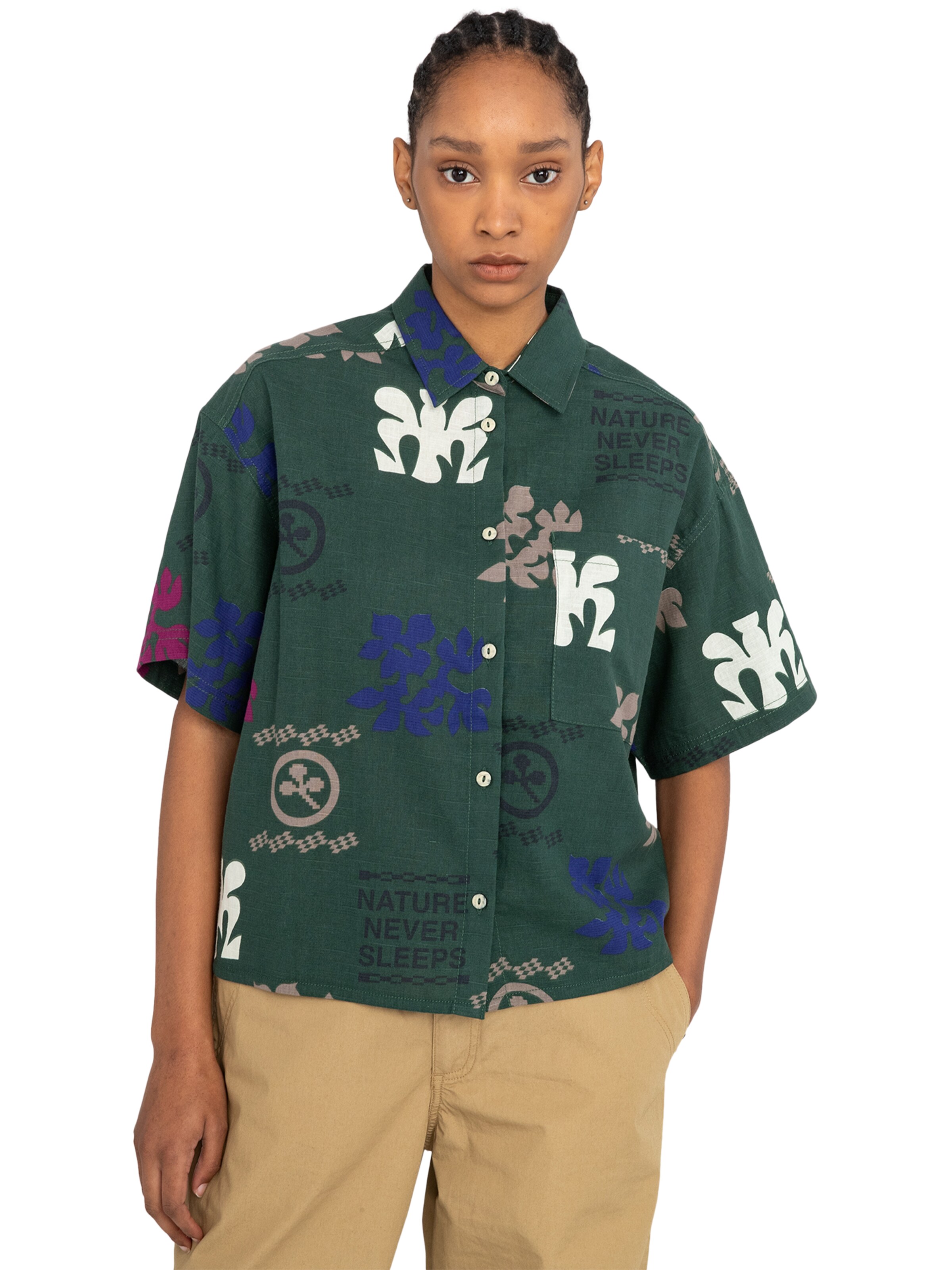 ELEMENT Blouse 'TOTEM' in Green: front