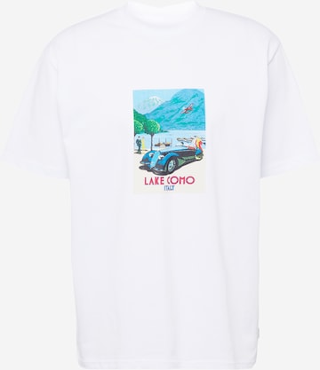 Woodbird T-shirt 'Cole Como' i vit: framsida