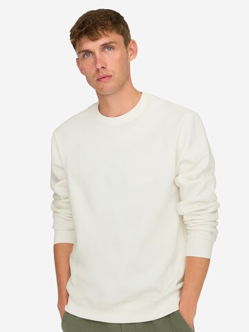 Only & Sons Sweatshirt 'Connor' in White