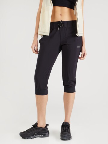 CMP Tapered Outdoor Pants in Black: front