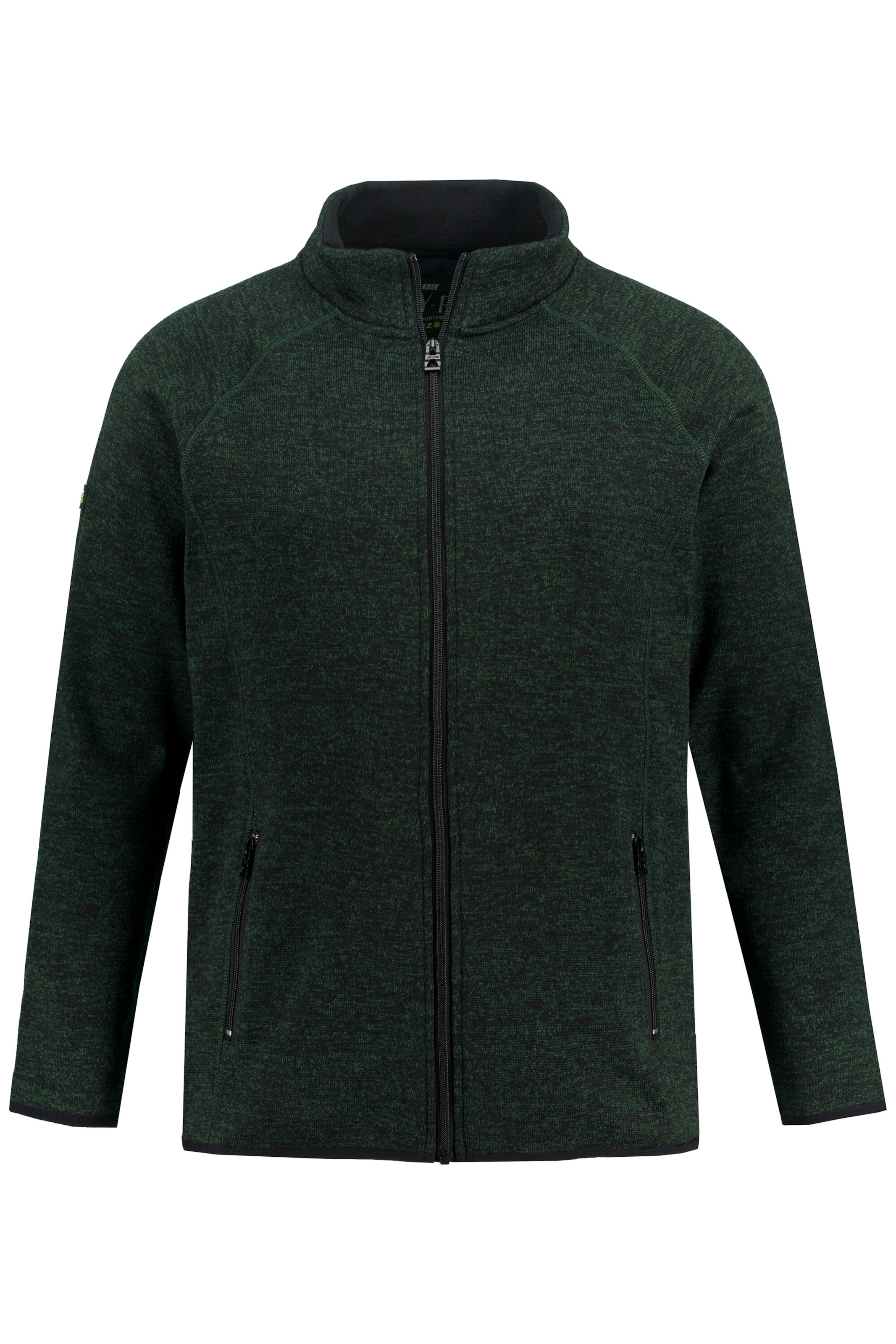 JAY-PI Fleece jas in Groen: voorkant