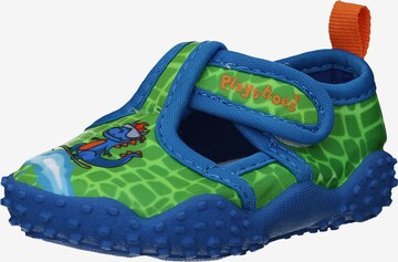 PLAYSHOES Plážová/koupací obuv 'Dino' – zelená: přední strana