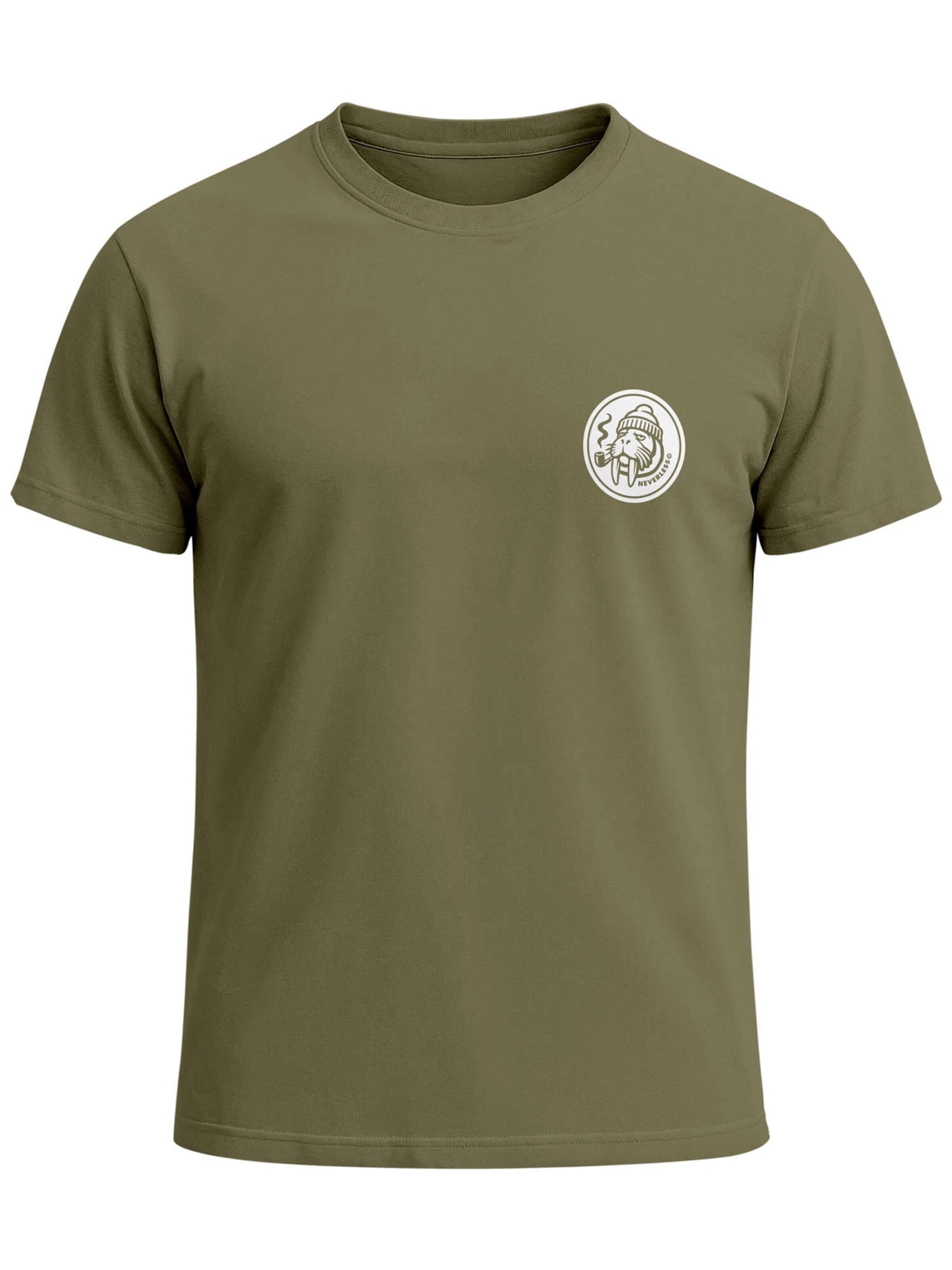 Neverless Shirt 'Walross' in Green: front