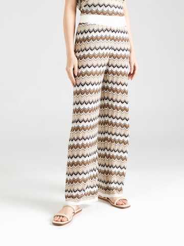 VILA Wide leg Broek 'EMBER' in Grijs: voorkant