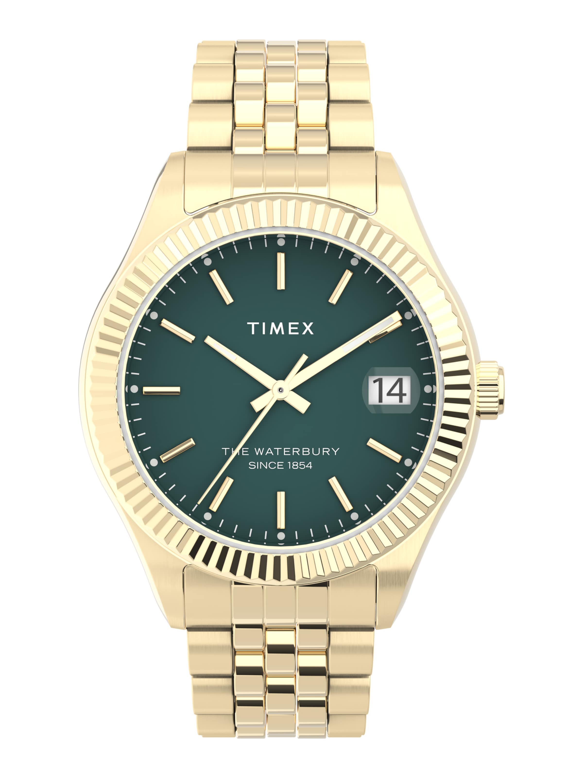 TIMEX Analoguhr 'Waterbury' in Grün: Vorderseite