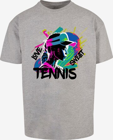 Maglietta 'Tennis Love, Sweat' di Merchcode in grigio: frontale