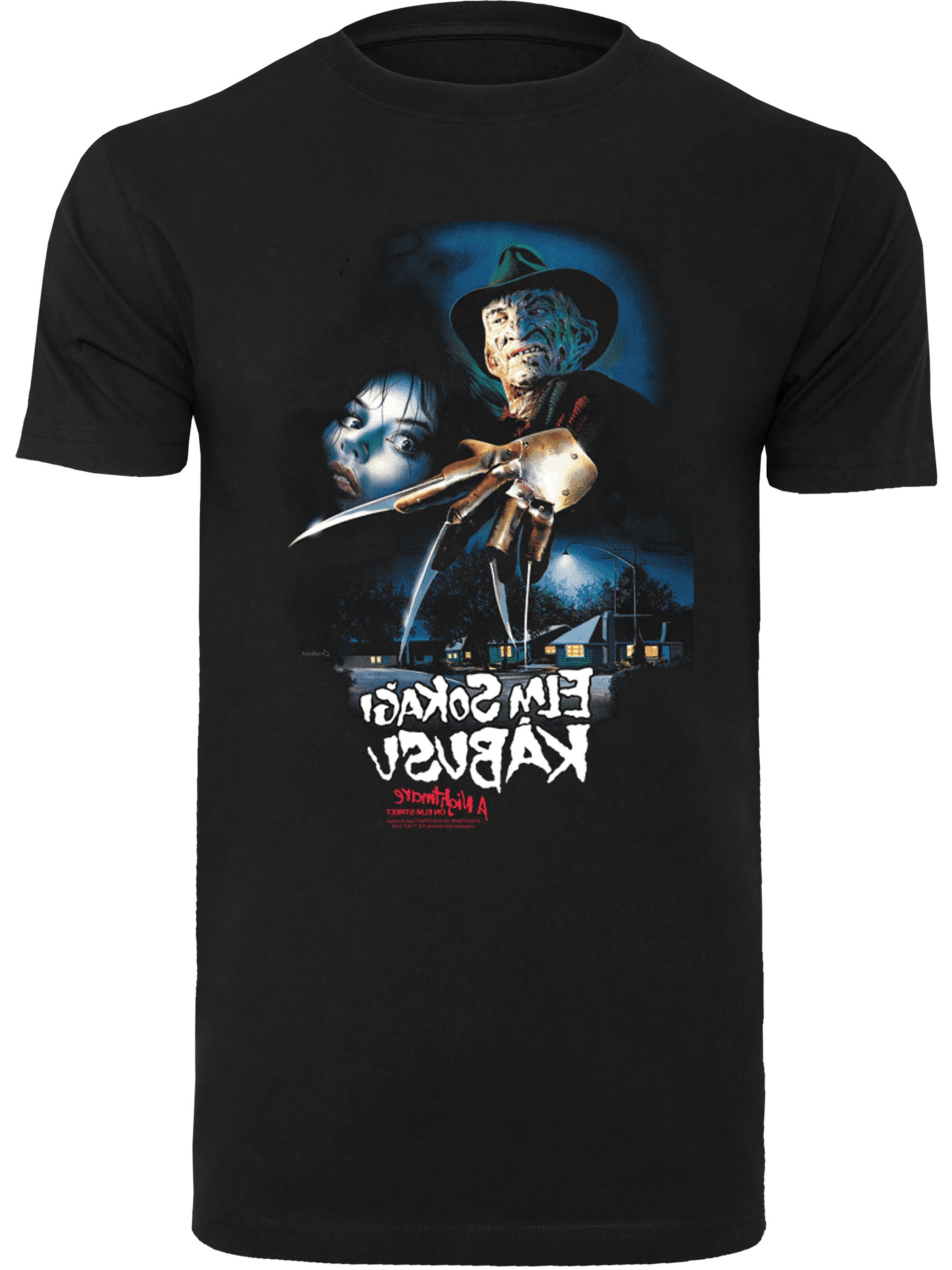 T-Shirt 'Nightmare On Elm Street Turkish Movie Poster' F4NT4STIC en noir : devant