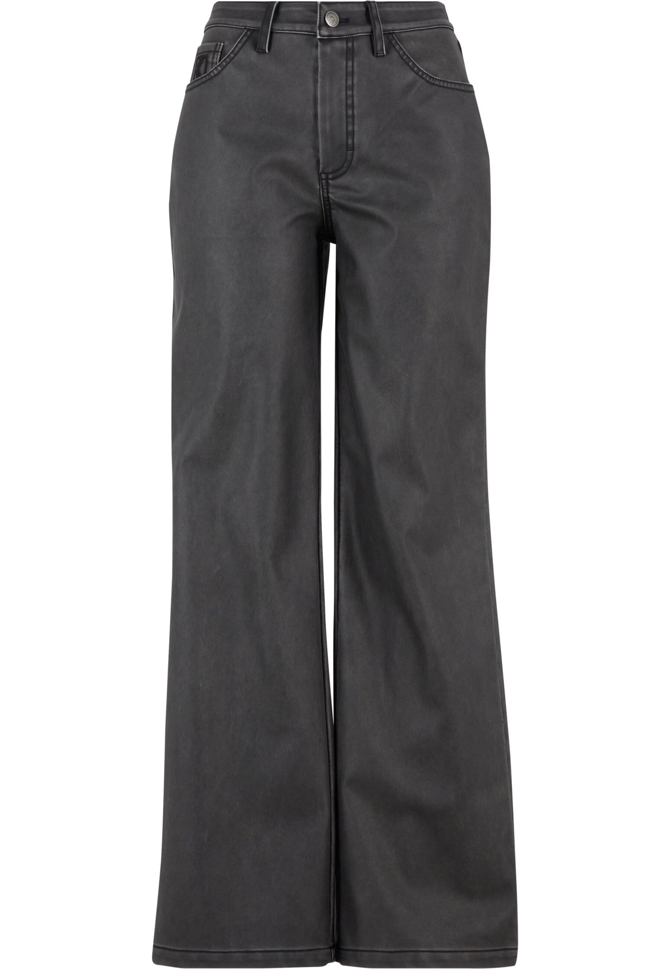 Karl Kani Wide leg Trousers in Black: front