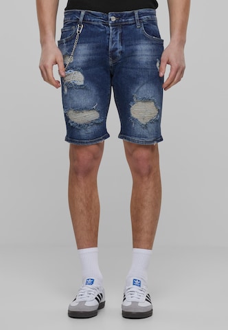 2Y Premium Regular Jeans in Blauw: voorkant