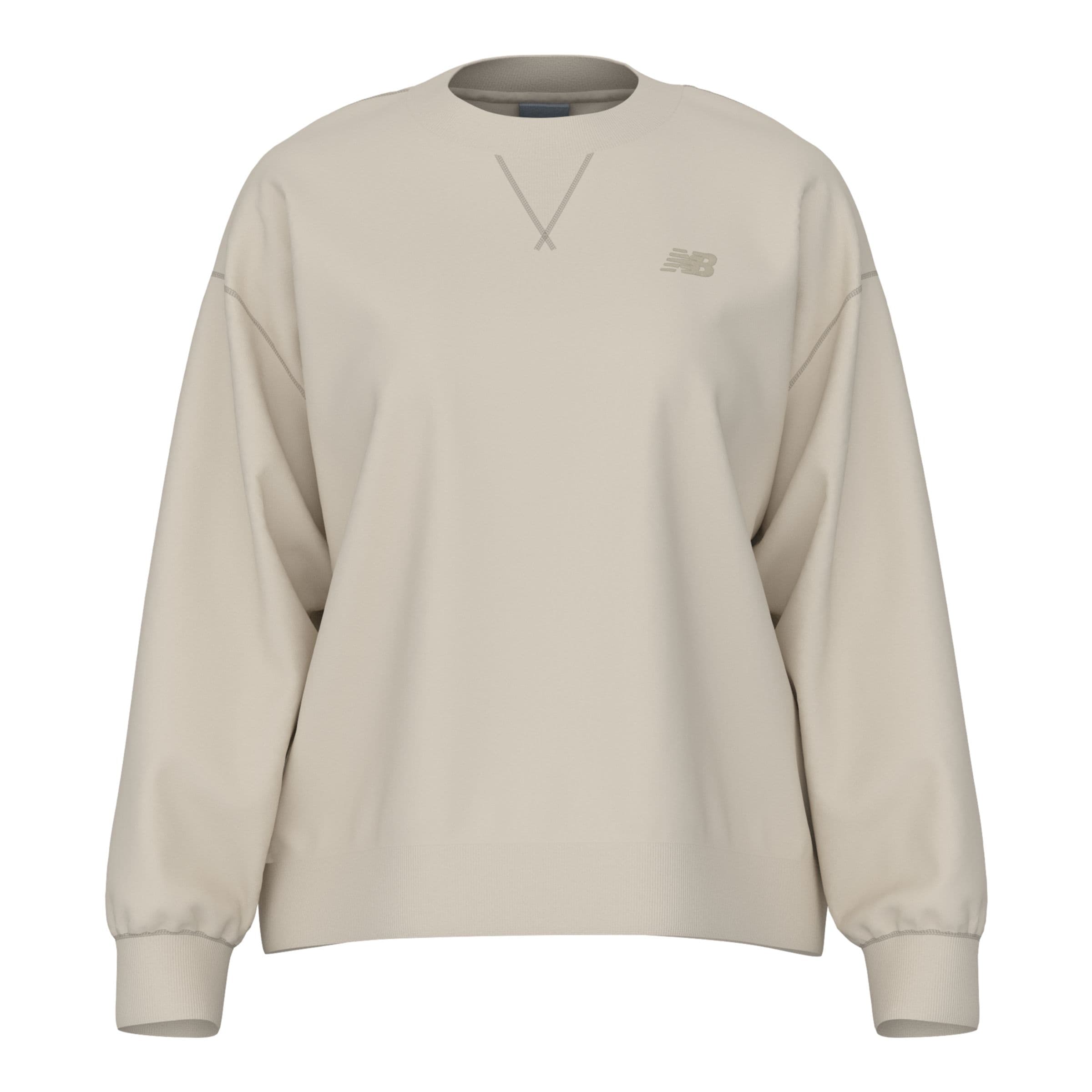 Sweat de sport 'Athletics French Terry Crew' new balance en beige : devant