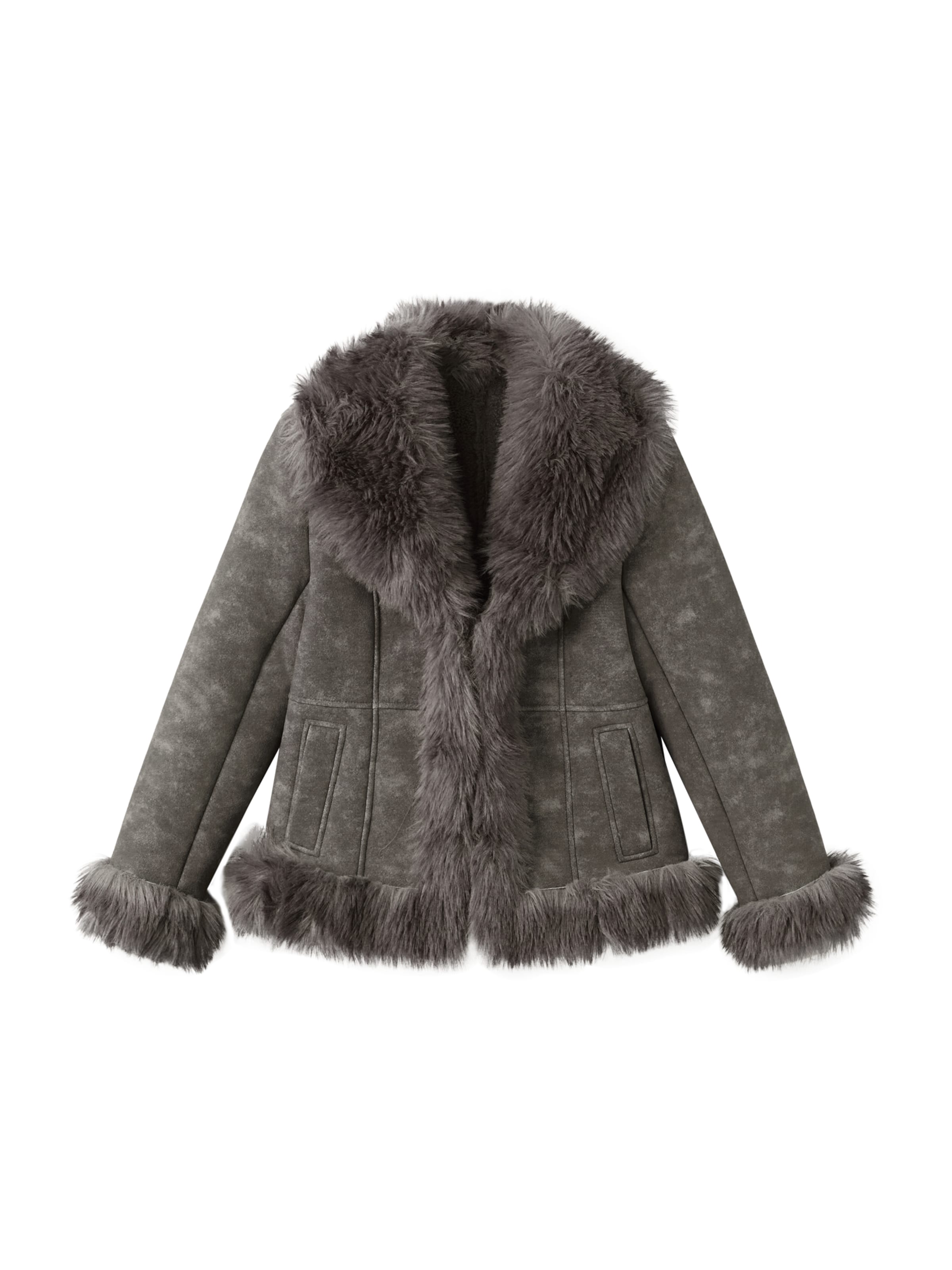 MANGO Talvitakki 'Furby' värissä harmaa: etupuoli