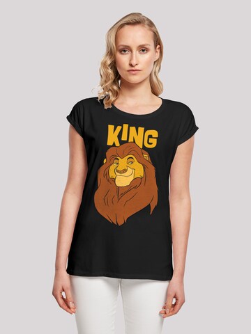 T-shirt 'Disney The König der Löwen Mufasa King' F4NT4STIC en noir : devant