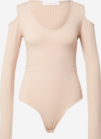 Femme Luxe Shirtbody 'FERN' in Braun: predná strana