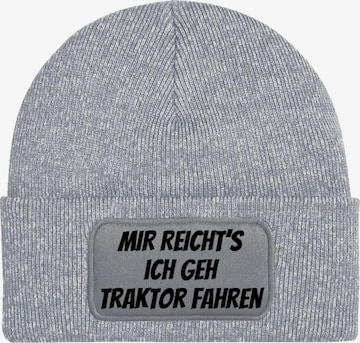 Youth Designz Mütze 'Mir reichts – Traktor fahren' in Grau: Vorderseite