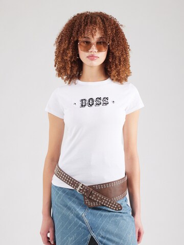 BOSS Футболка 'C_Endora_1' в Белый: спереди
