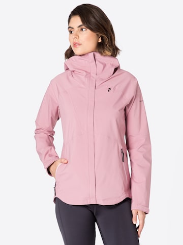 PEAK PERFORMANCE Outdoorová bunda 'Daybreak' – pink: přední strana