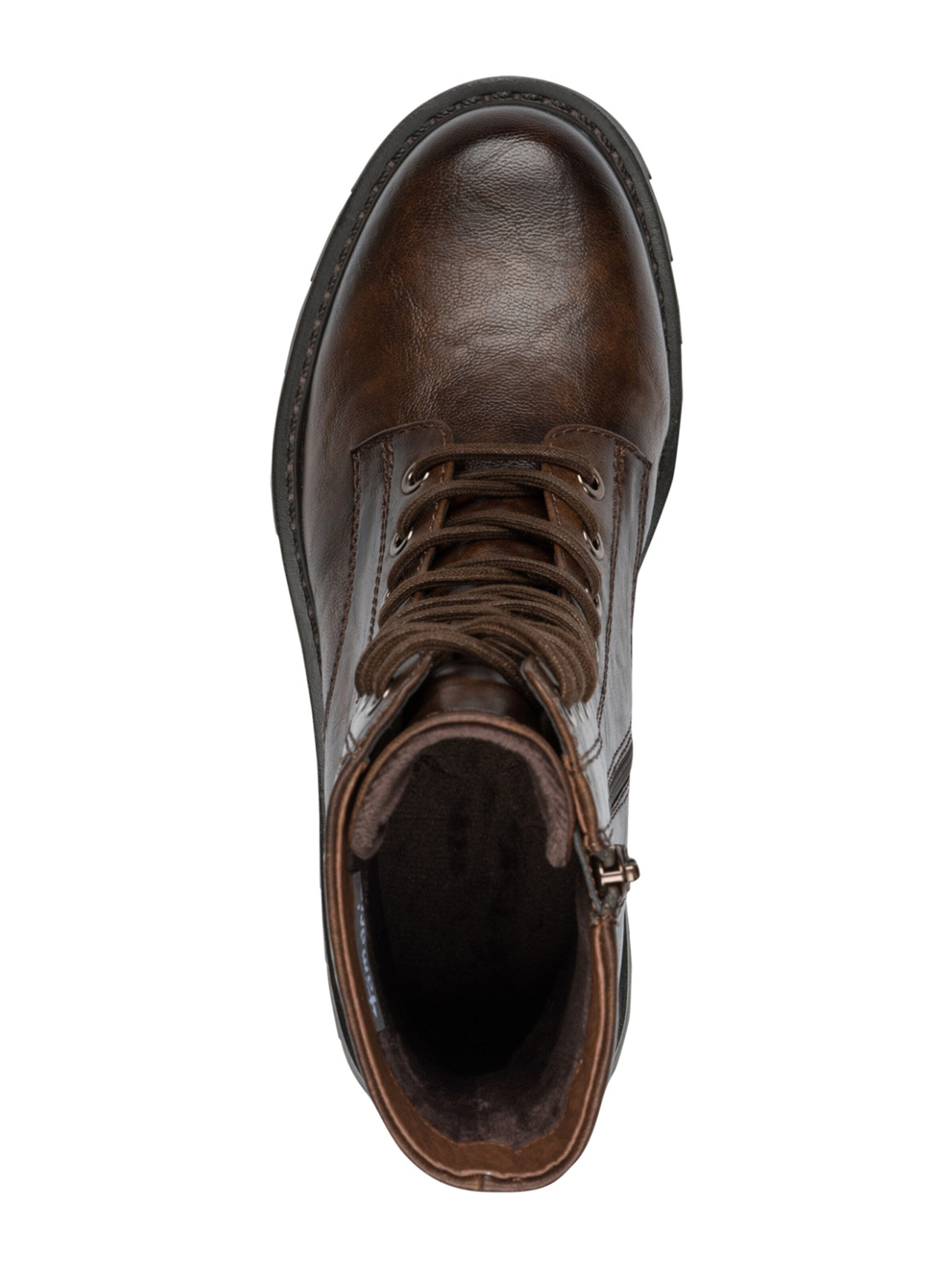 Tamaris Lace-up bootie in Brown